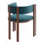 Chaise de salle à manger unique en bois à dossier courbé avec coussin de protection convenant à la cuisine ou à la salle à manger (ensemble de 2)-757870657