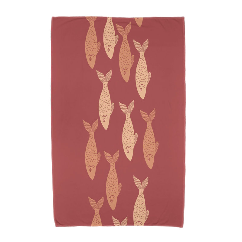 Serviette de plage Eastbourne Line, Corail