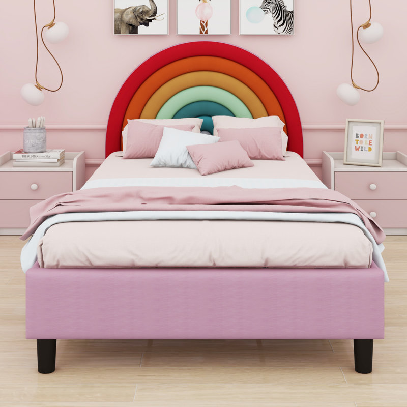 Lit plateforme tapissier Rainbow Design