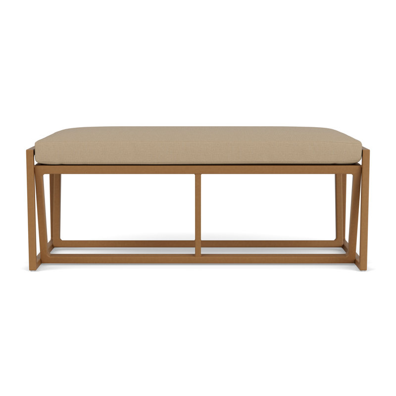 Summit Outdoor Dining Bench, Fife Sahara, Hickory