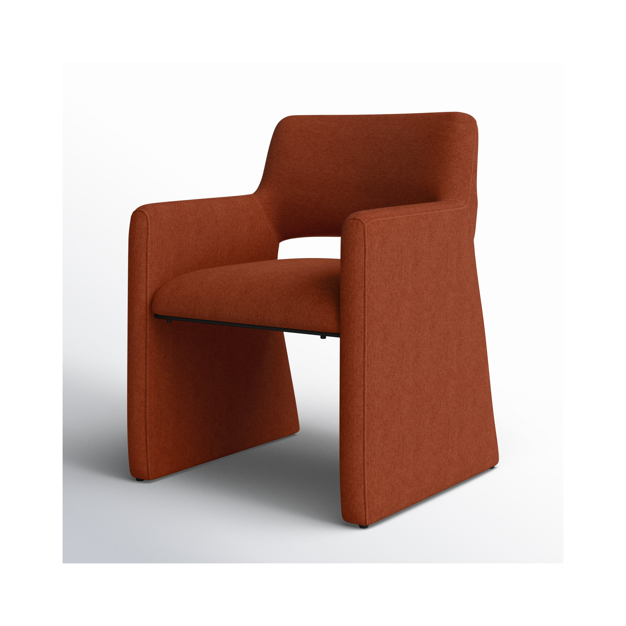 Dollie Upholstered Dining Armchair, Rust