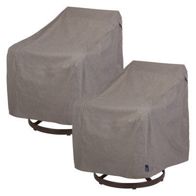 Modern Leisure Garrison Patio Swivel Lounge Chair Cover, 2-PK, 37.5"L x 39.25"W x 38.5"H, Granite