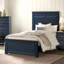 Ensemble de chambre à coucher de style campagne moderne 3 pièces bleu avec 2 tables de chevet bicolores-1965746545