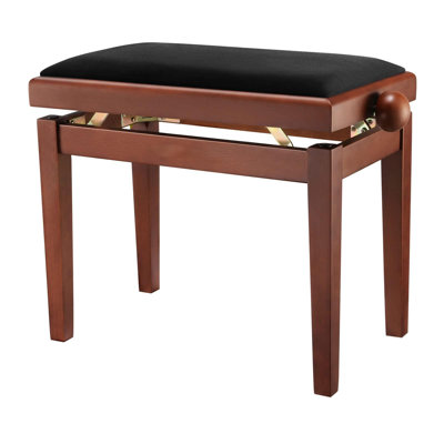 Piano Bench Adjustable, Keyboard Chair Wooden Piano Stool Padded Seat Cushion
