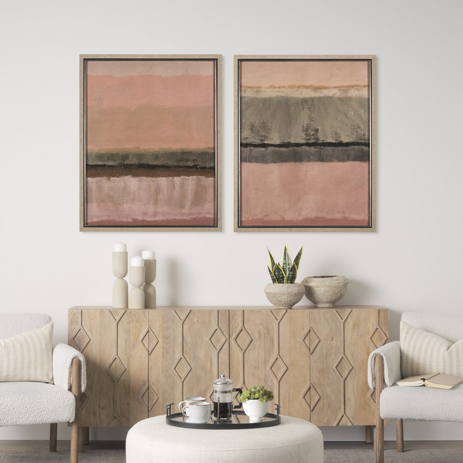 Quiet Echoes - Wash Hand-Embellished Print, Quiet Echoes - Wash, Brown