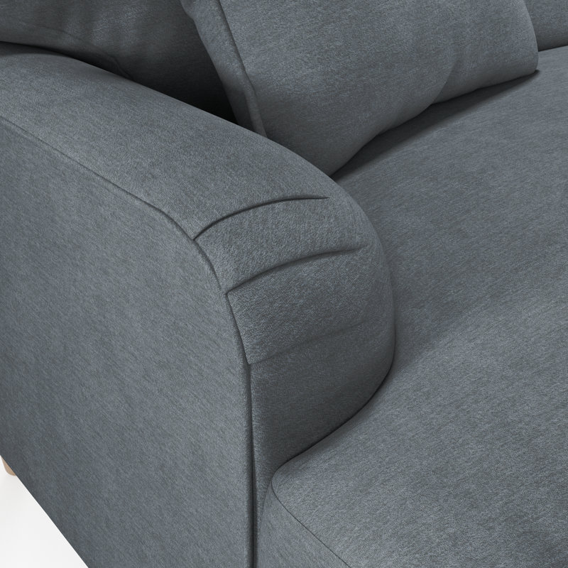 Adaku 3 Seater Sofa , Granite, Burnished Beech