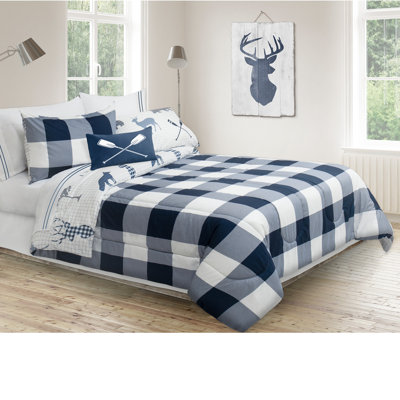 Polyester Ring Stitch Checkered Comforter