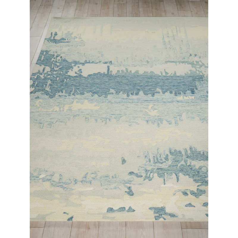Cove Hand Tufted New Zealand Wool Blue/Silver Area Rug, 10'X14'