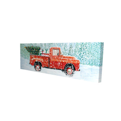 Camion d'arbre de Noël - décor de toile de salon de ferme
