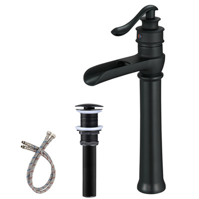Waterfall Single Hole Single-Handle Vessel Bathroom Faucet