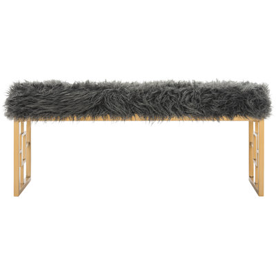 Andre Faux Sheepskin Bench