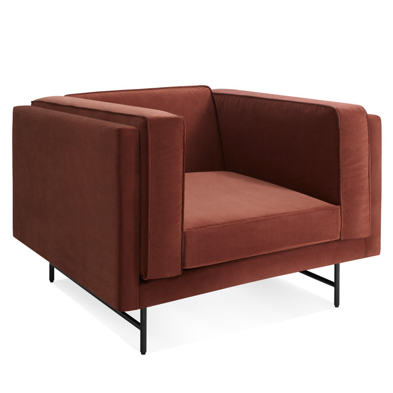 Bank Club Chair, Lava Polyester Blend, Black