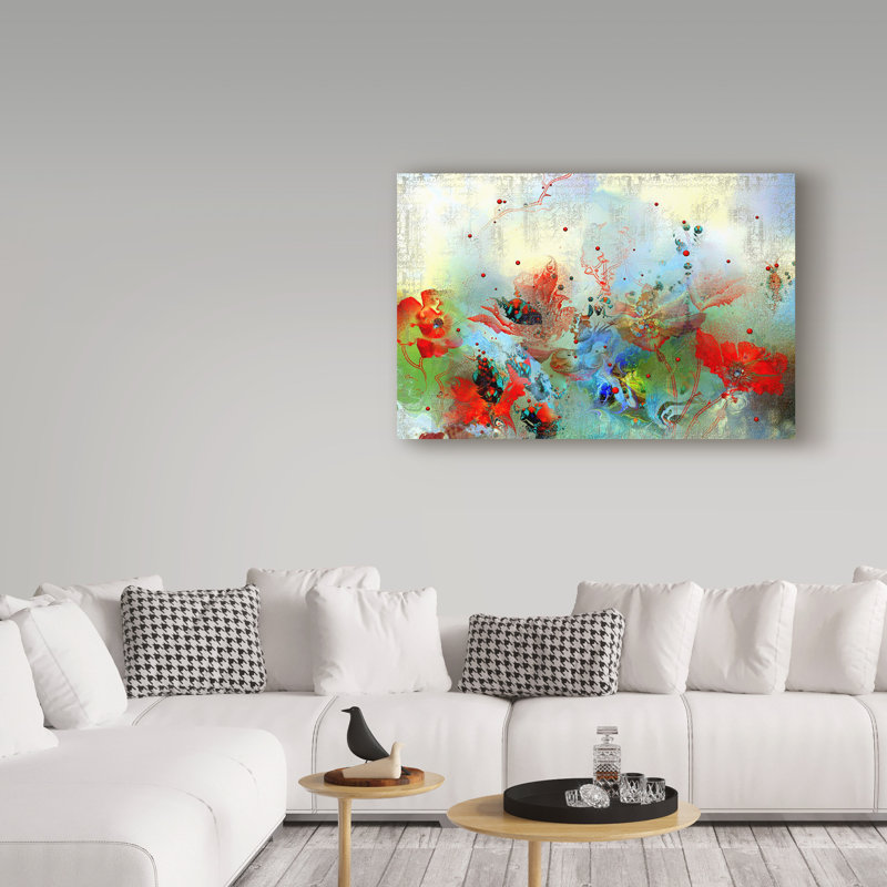 «Poppy 1» de Juriel, impression sur toile tendue, H 22 po x l 32 po