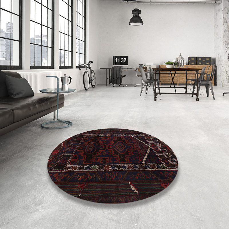 Southwestern Indoor Rug, Round 5'