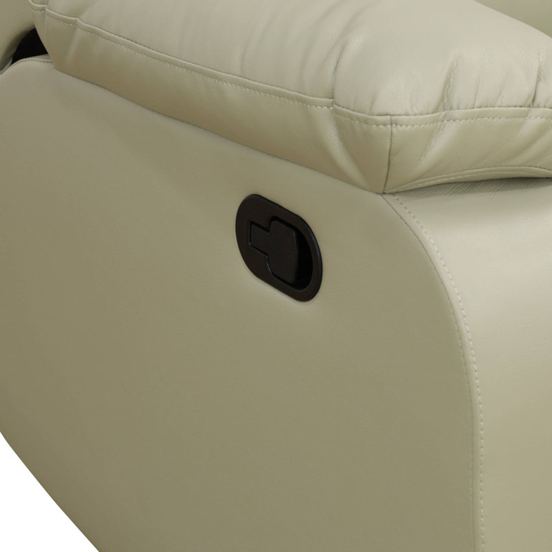 Canapé en cuir recyclé beige Jenesis, Similicuir beige Jenesis
