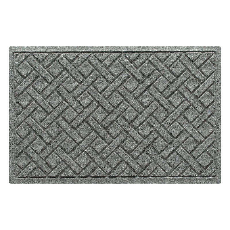 Paillasson intérieur 23 po x 35 po WaterHog® Lattice, H 0,375 po x l 36 po x P 24 po, Gris moyen