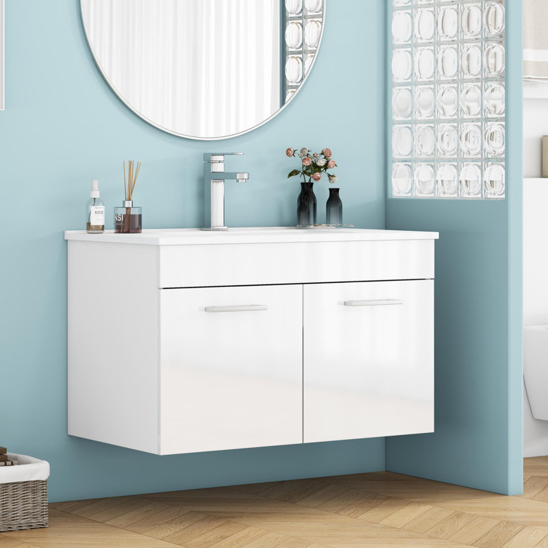 32-Inch Wall-Mounted Bathroom Vanity