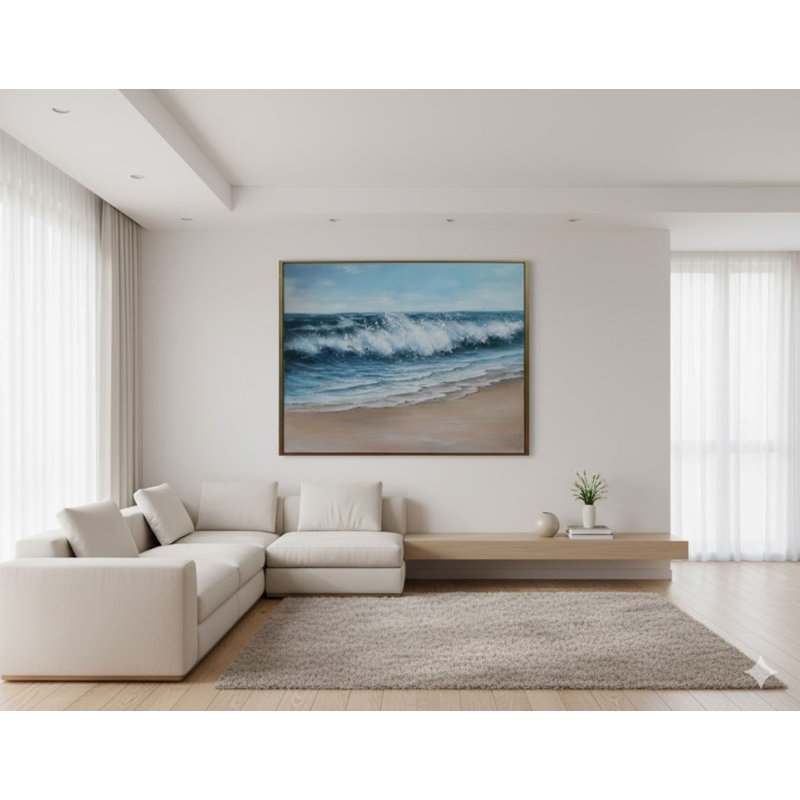 Vagues océaniques sur toile