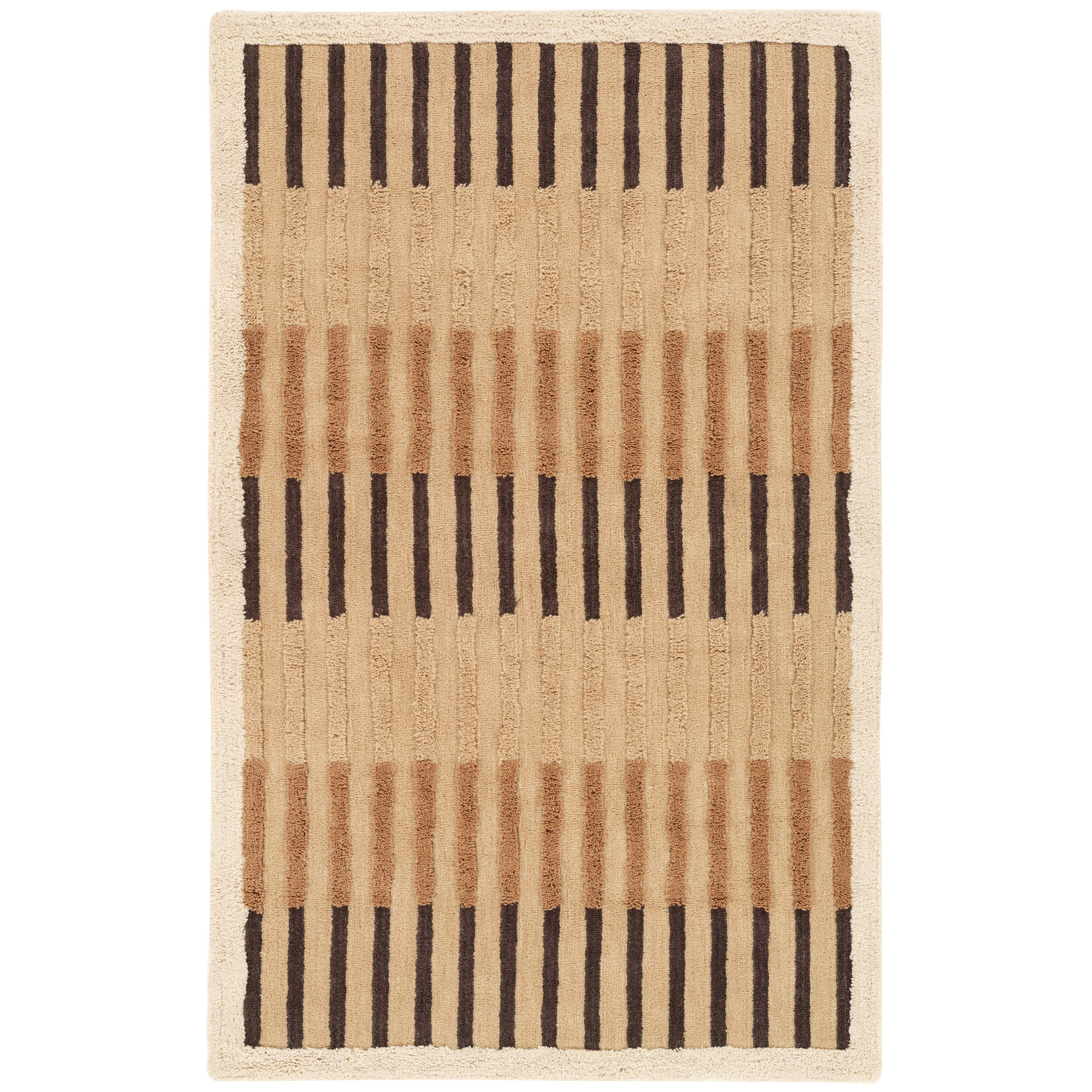  Jivika AIB03 Handmade Geometric Brown Area Rug (7'9"x9'9"), Rectangle 6' x 9'