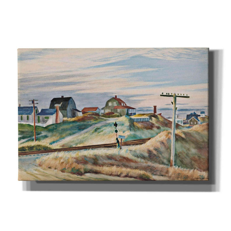 «Cottage at North Truro» par Edward Hopper, estampe numérique sur toile, H 18 po x l 26 po x P 0,75 po