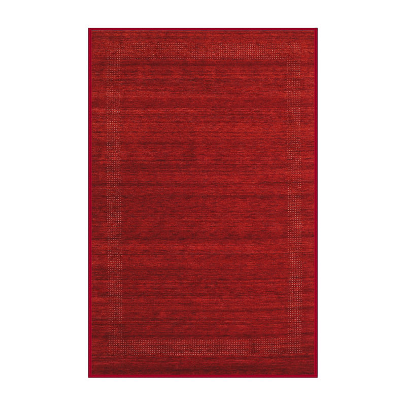 Tapis rouge contemporain, Rectangle 6 pi x 9 pi