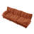 107" 3-Seater Modular Sectional Cloud Sofa, Chenille Fabric Deep Seat Couch With Lattice Decored Cushions-1583421329