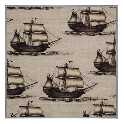 Washable Galleons Nautical Area Rug