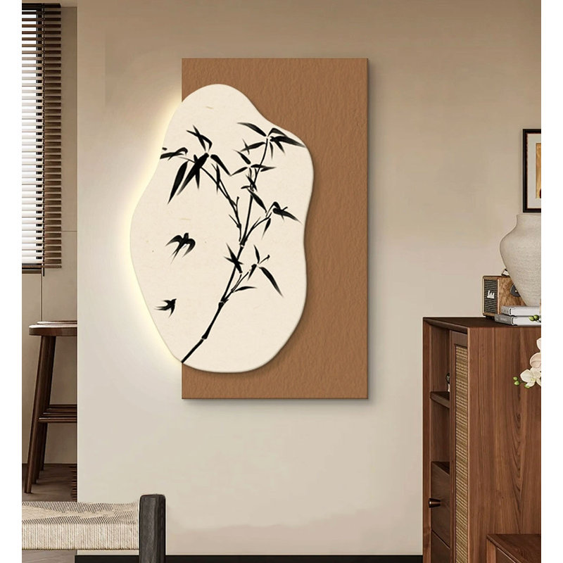 Décoration murale minimaliste de style Wabi-Sabi - texture grès, H 31,5 po x l 23,62 po x P 1,18 po