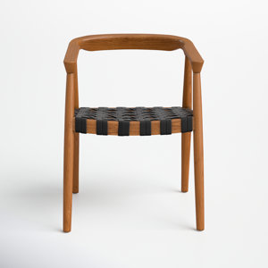 Eliott Contemporary Teak Wood Woven Round Chair