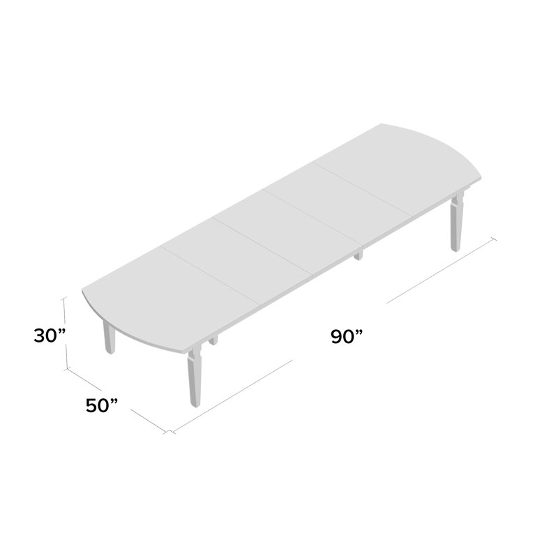 Cambridge Wood Round Extendable Dining Table for 12