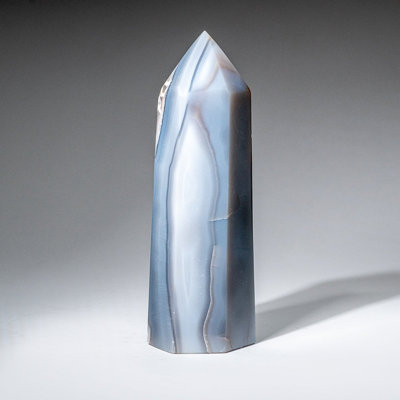 Genuine Polished Blue Agate Point from Madagascar (2.5 Lbs)