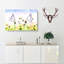 Two Butterflies Upon Yellow Flowers In Abstract - Wrapped Canvas Painting-55301876