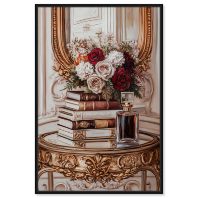 Lovely Mirror Glam Books Canvas Fashion Art Print by Art Remedy