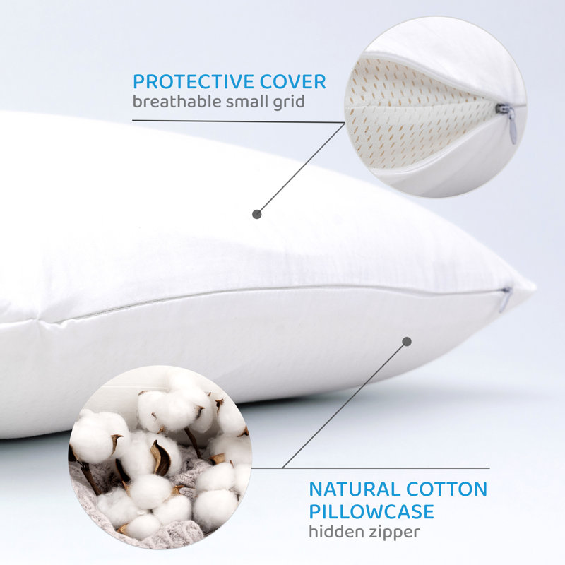 Oreiller très grand en latex Natural Talalay, Moelleuse