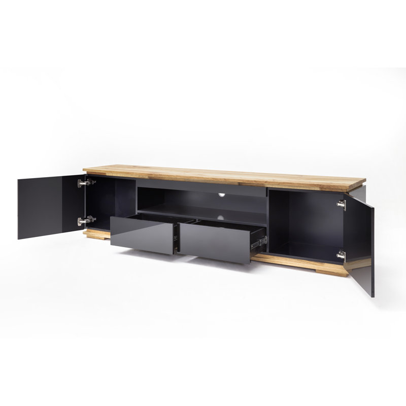 Dacian TV Stand for TVs up to 88", Black