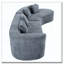 Canapé modulaire de 132 po au design incurvé, canapé modulaire en chenille 2 pièces avec 4 coussins, éponge moelleuse et coussin à ressorts-1900728928