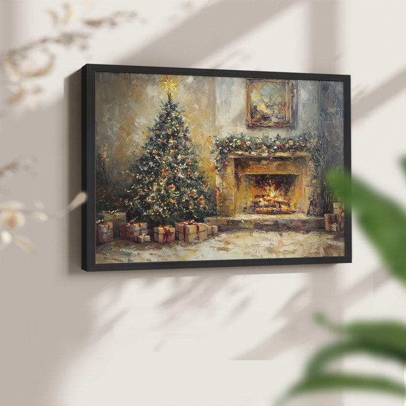 Chirstmas Art-CCCVII -Framed Print - Restickable, H 8 po x l 10 po, Noir, noir, noir, noir