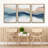 Pastel Watercolor Blue Paint Stroke Abstract Landscape- Framed Canvas Print Wall Art Work Home Decor-73380129-119018272