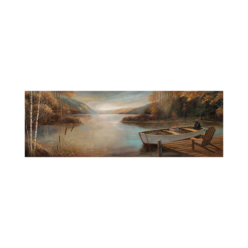 Peaceful Serenity by Ruane Manning - Wrapped Canvas Panoramic Gallery-Wrapped Canvas Giclée, 30.48 cm H x 91.44 cm W