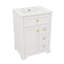Meuble-lavabo de 24 po avec lavabo, armoire à 3 tiroirs et support de rangement à deux niveaux-1809483679