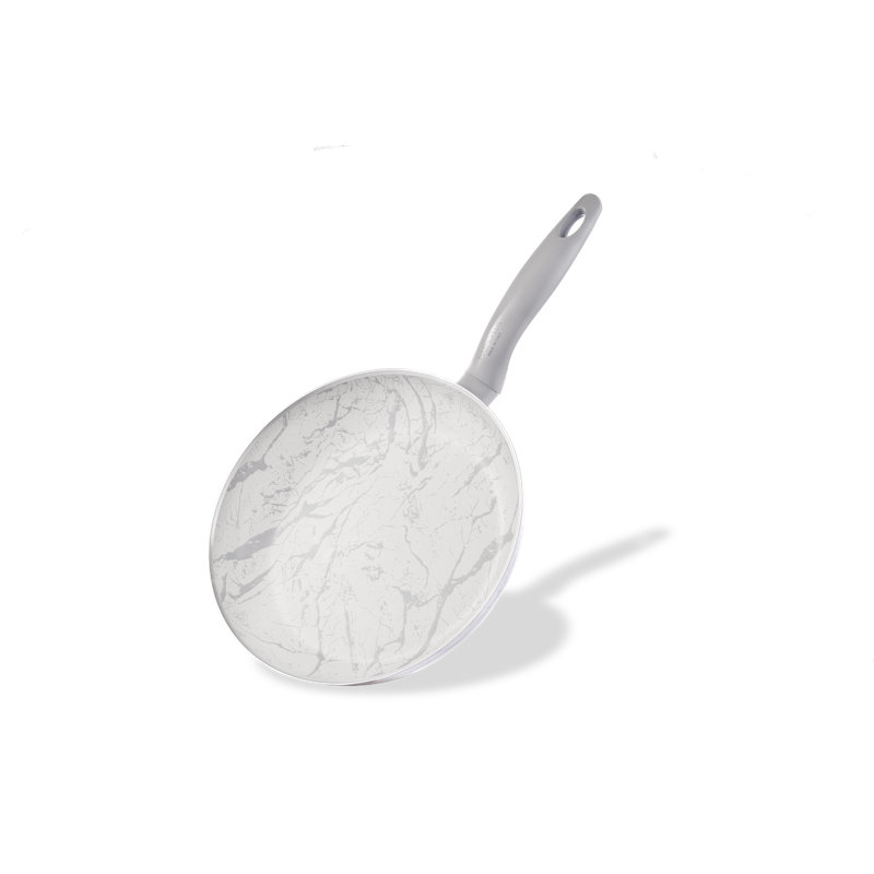 Moton Aluminum Non-Stick Frying Pan, White Marble, 28 cm