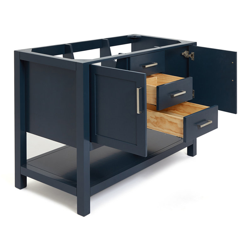 Bayhill 48'' W Single Bathroom Vanity Base, Blue