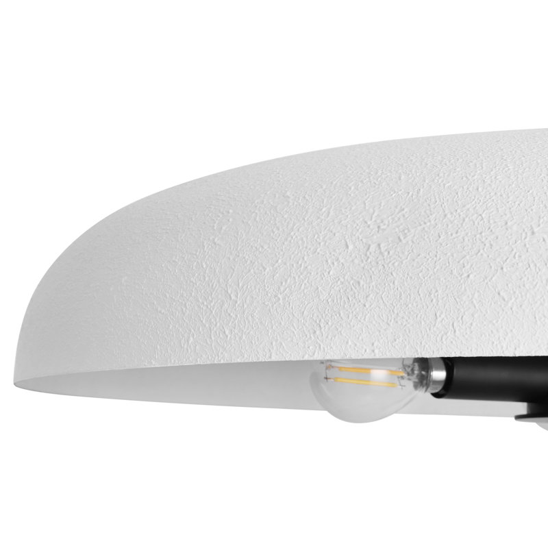 Luminaire suspendu pour îlot de cuisine à dôme simple 20 po à 3 lumières Lysander, Blanc plâtre
