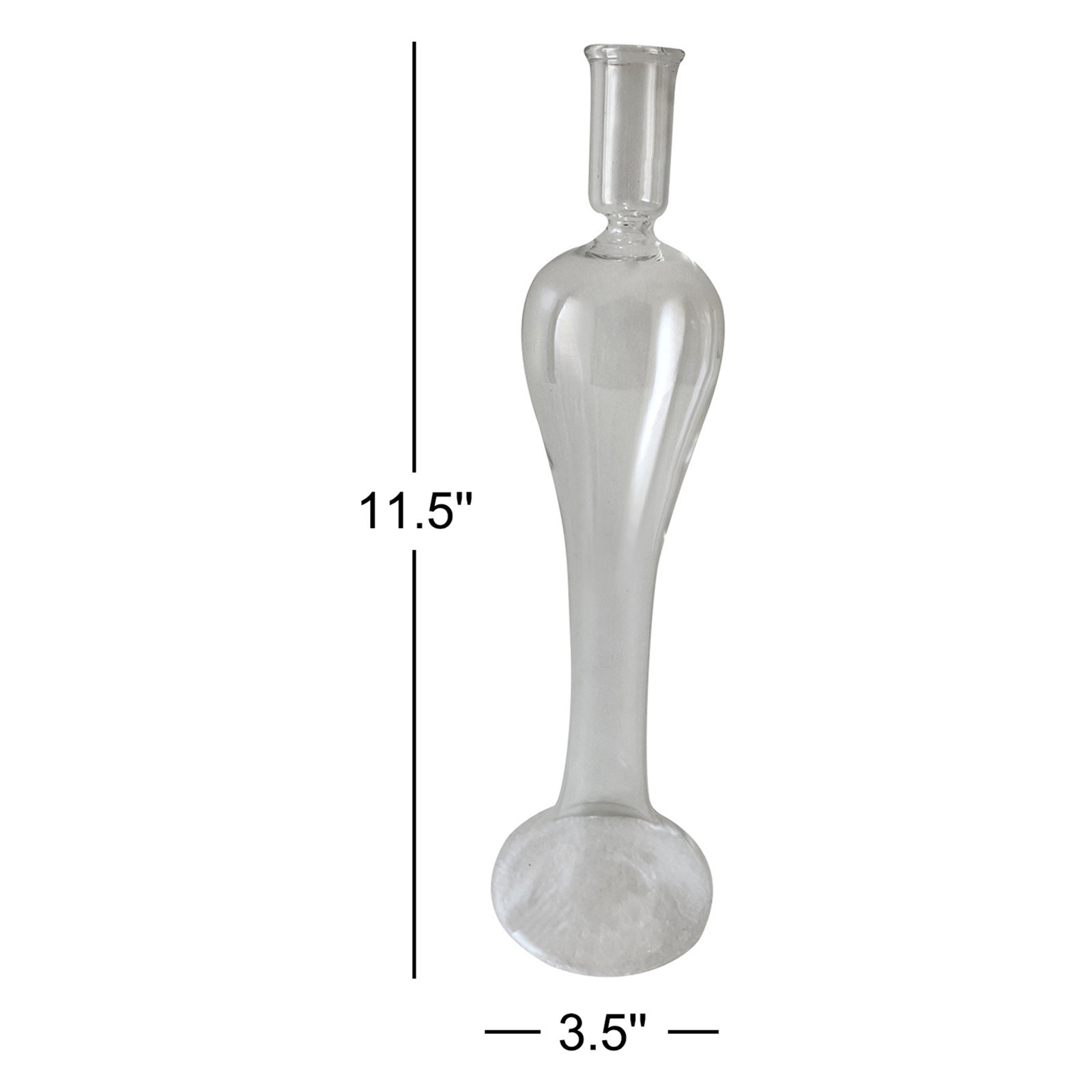 Clear Glass Candlestick Holder