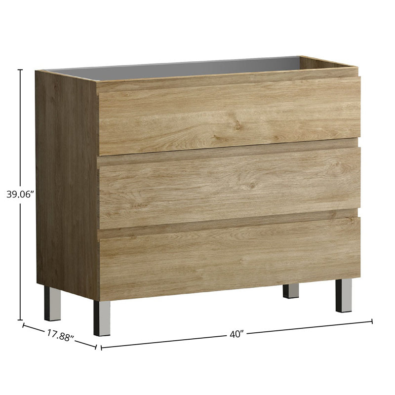 Bathroom Vanity Cabinet COSTA Collection by DAX, Natural, 40" W