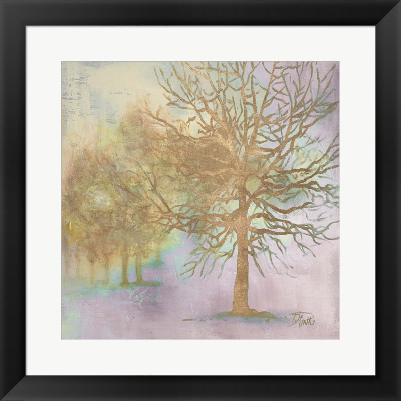 " Gold Serene Forest I " by Patricia Pinto Painting Print