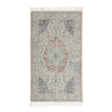 Cotton Oriental Area Rug in Nutmeg