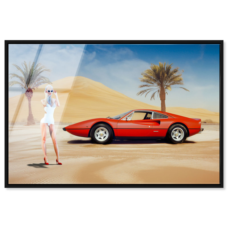 Perfect Place to Tan Canvas Transportation Print by Oliver Gal, 37"H x 55"W, Black Frame
