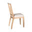 Ensemble de 2 chaises d'appoint de salle à manger Lucas, dossier à lattes, bois brun naturel
