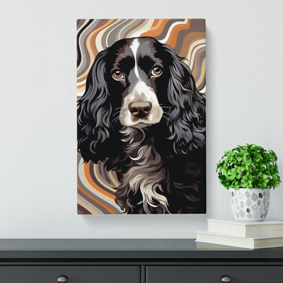 Cocker Spaniel Op - Wrapped Canvas Print